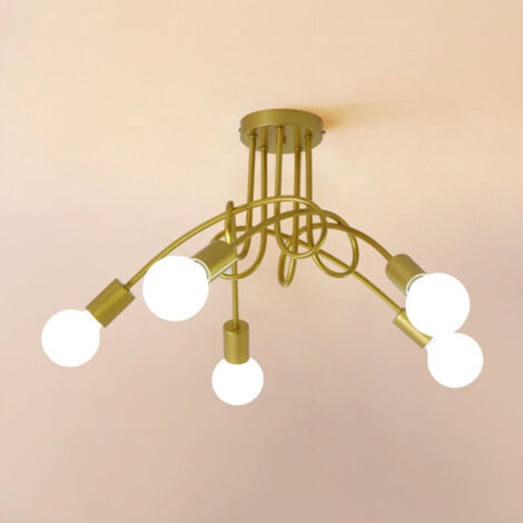Plafonnier moderne, plafonnier vintage en fer E27, suspension LED pour cuisine, salle à manger, salon,