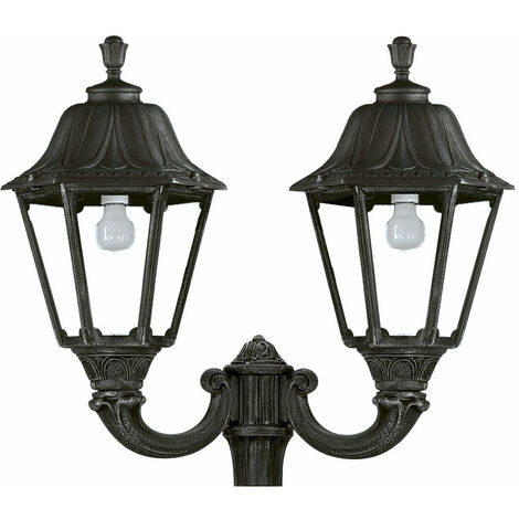 Luminaire pour mât 2 bras INDURA BIG 6 IP55 E27 2x70W 650mm Noir