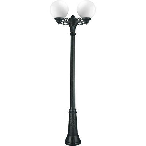 Luminaire pour mât 2 bras INDURA GLOBO IP55 E27 2x70W 400mm Noir