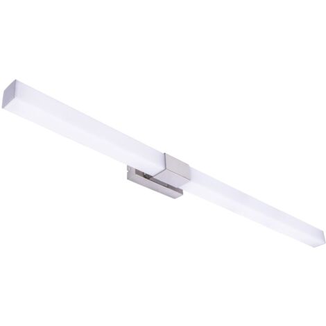 Luminaire pour miroir LED acier inoxydable IP44 W : 100 cm chrome blanc oblong 4100 K blanc neutre 2050 lm