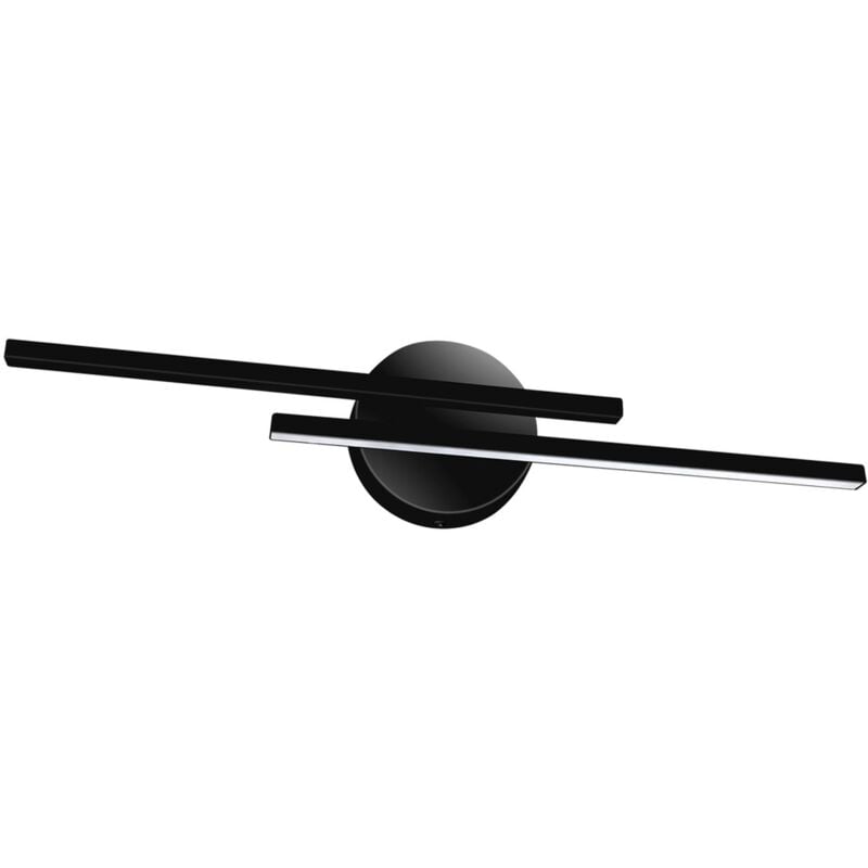 Licht-erlebnisse - Luminaire pour miroir led métal IP44 4100 k blanc neutre 780 lm 55 cm de large noir oblong