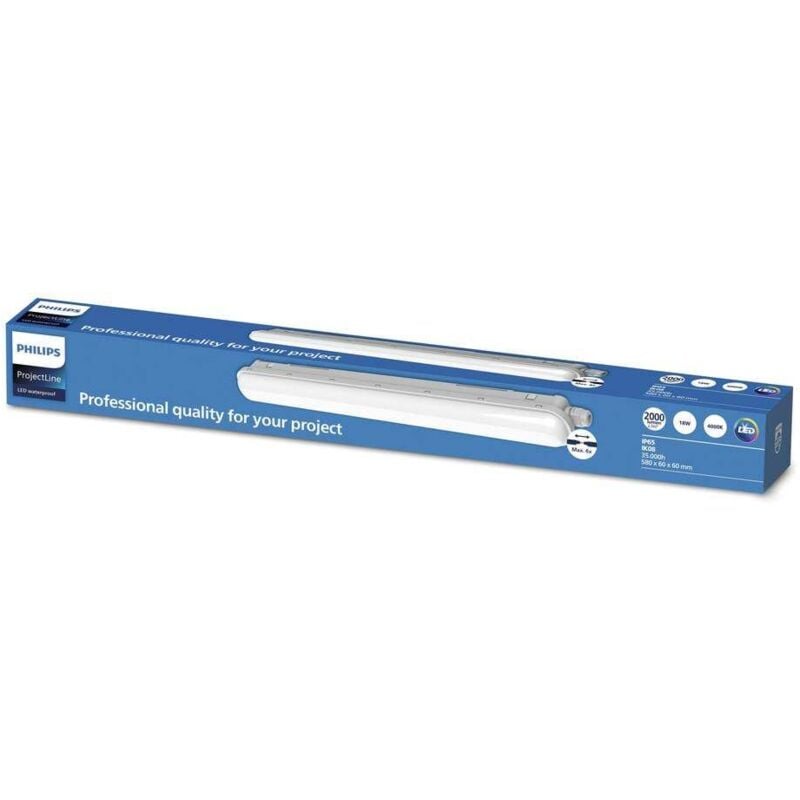 Philips - Lighting ProjectLine Luminaire pour pièces humides led 18 w blanc neutre blanc