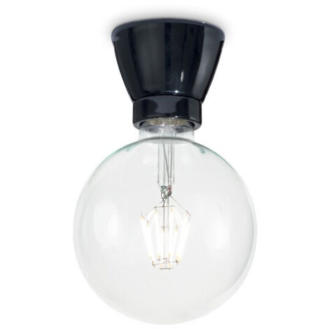 Luminaire semi-encastré décoratif noir, E27