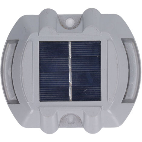 Luminaire solaire étanche pour terrasse, lampe d'avertissement clignotante réfléchissante intérieur/extérieur, lumière blanche.