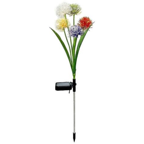 Luminaire Solaire Extérieur Décoratif - Fleur LED Pissenlit pour Jardin Énergie Solaire