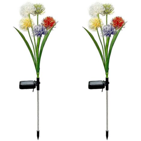 Luminaire Solaire Extérieur Décoratif - Fleur LED Pissenlit pour Jardin Énergie Solaire