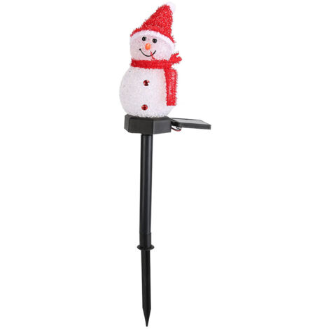 Luminaire Solaire Extérieur Économe en Énergie - Bonhomme de Neige LED Étanche pour Décoration de Jardin et Cour