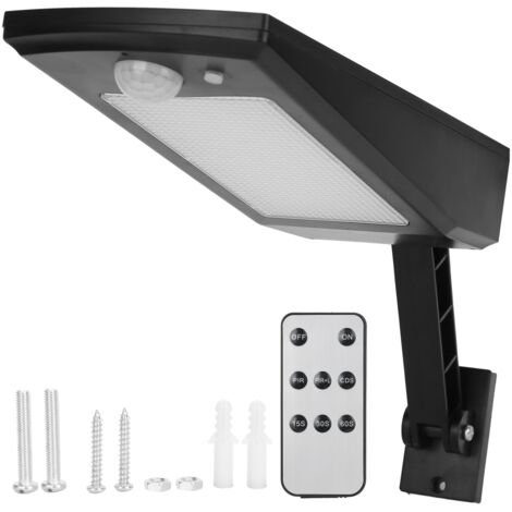 Luminaire Solaire LED à Induction pour Jardin avec Télécommande - Noir