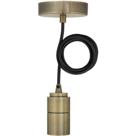 luminaire suspendu - bailey lyon - e27 - 1.5 mètres - alu bronze - bailey 141480