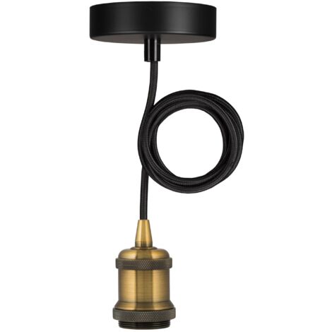 luminaire suspendu - bailey oslo - e27 - 1.5 mètres - or antique - bailey 141470