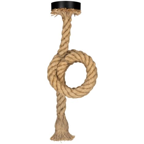 luminaire suspendu - bailey rope - e27 - 1.5 mètres - effet corde - bailey 141483