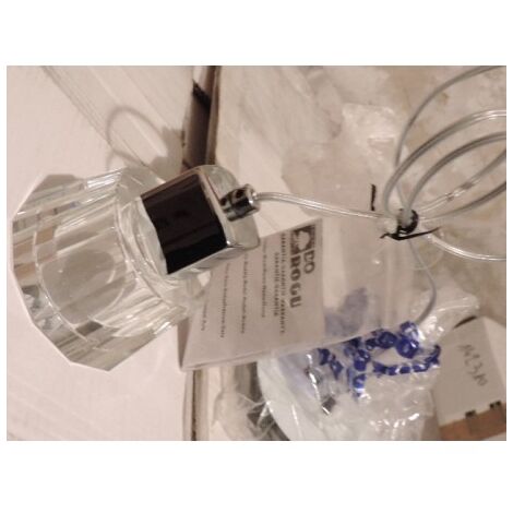 Luminaire suspendu déco verre cristal 100mm avec lampe halogène 33W G9 230V TRACE S TRAJECTOIRE 219410