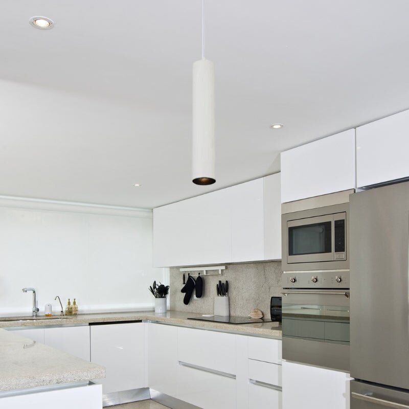 Luminaire Suspendu GU10 IP20 30cm Blanc Silamp