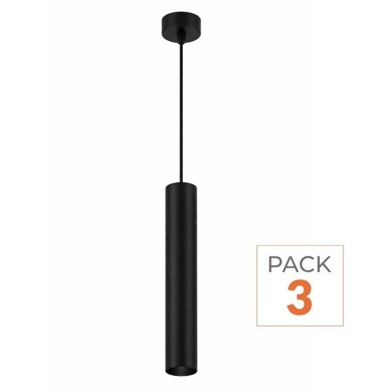 Silamp - Luminaire Suspendu GU10 IP20 30cm noir (Pack de 3) Silamp - Luminaire Suspendu GU10 IP20 30cm noir (Pack de 3)