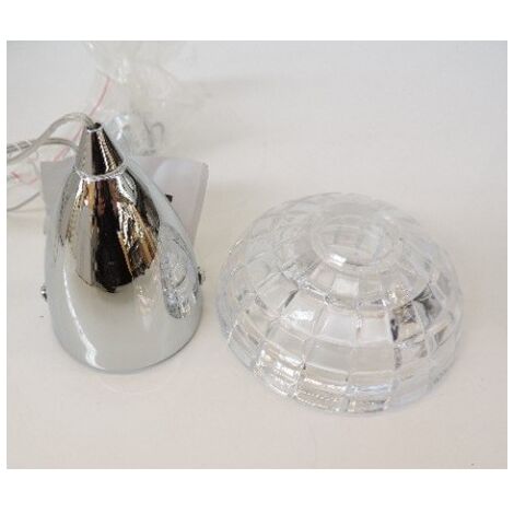 Luminaire suspendu halogène 40W métal chrome réflecteur verre Ø 120mm avec lampe G9 3000K 230V IP20 ARTEMIS TRAJECTOIRE 003875