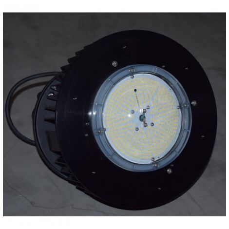Luminaire suspendu LED 200W HIGHBAY noir Ø 320mm 4000K 26700lm 230V dimmable DALI 90° IK10 IP65 AIRIS LHBL200WN100HP3DA