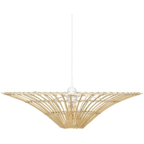 Luminaire Suspension réversible en Bambou D 56 cm - Atmosphera