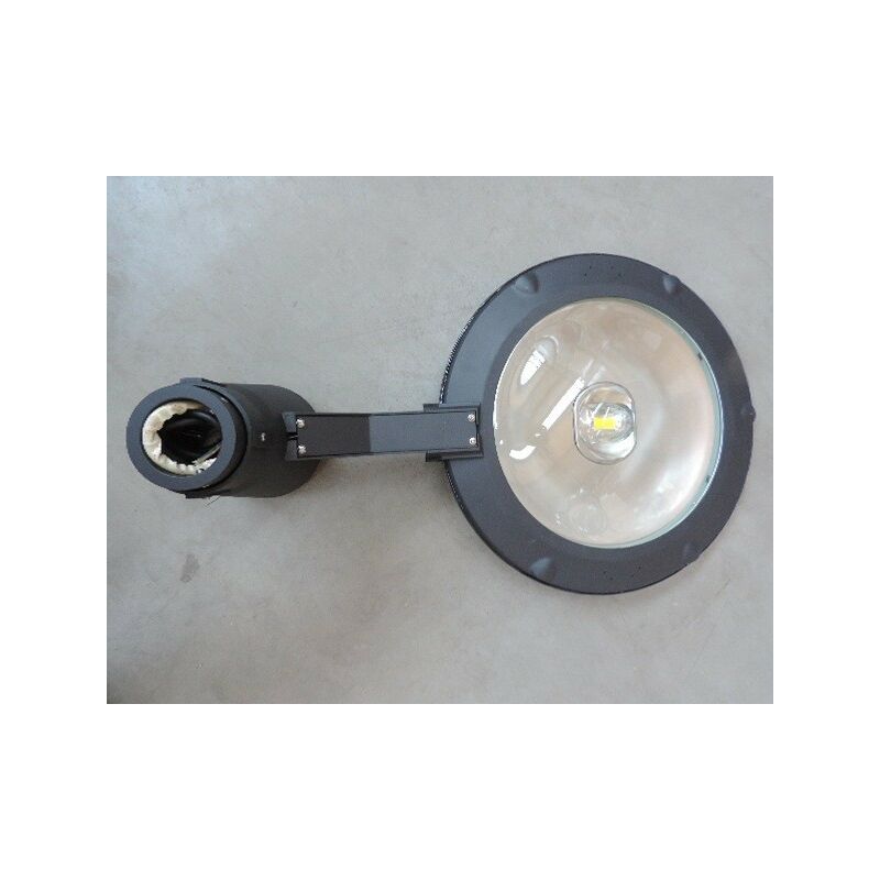 Airis - Luminaire tête de lampadaire LED 40W anthracite Ø 450mm déport 752mm (pour mat Ø 90mm max) 45° 240V IP66 HBE151113N13