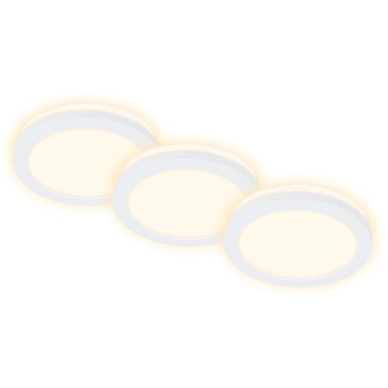 Luminaires encastrables led pour salle de bain Backlight lumi re indirecte IP44 3W blanc 8,4 cm Briloner