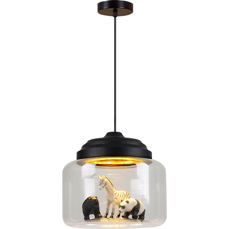 Rapanda - Luminaires suspendus en verre animal verre clair lustre moderne à led dessin animé créatif chambre d'enfant lampe suspendue pour chambre
