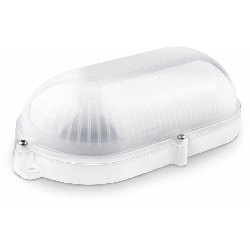 

Aplique LED oval blanco exterior IP65 9w cálida 850lm