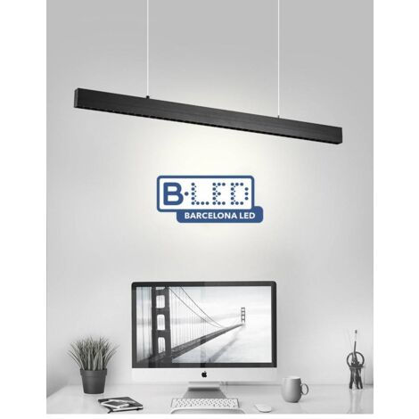 Luminaria  colgante lineal LED 30W 120cm 2750lm de bajo UGR16