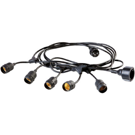 LUMINARIA 'ENJOY' cavo mt.5 - 5 portalampade - bianco  - SOVIL