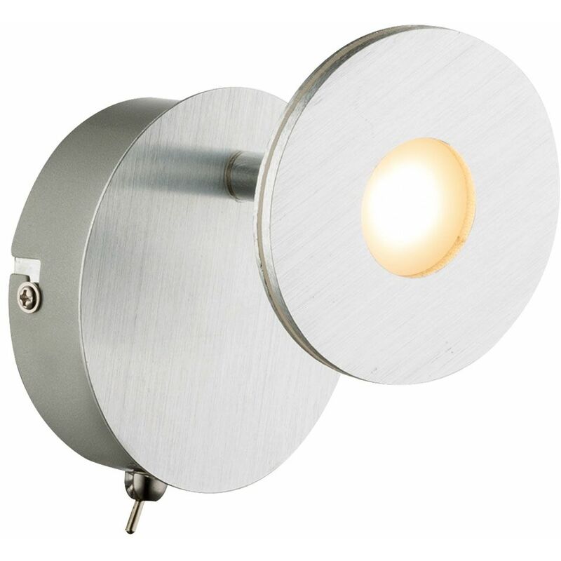 

Globo - Foco de pared LED foco de luz ajustable sala de iluminación de trabajo de vida lámpara ALU cepillada