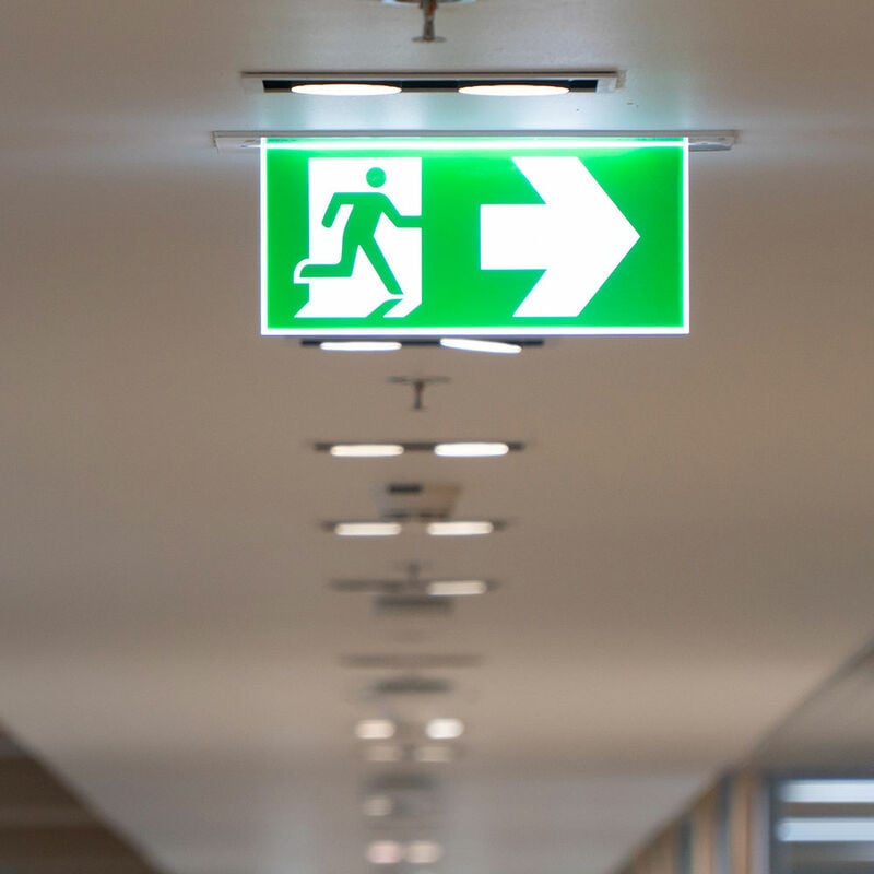 

Luminaria LED para vías de escape Luz de salida de emergencia R ungs Lámpara de señalización Iluminación de salida 1235013 - ETT