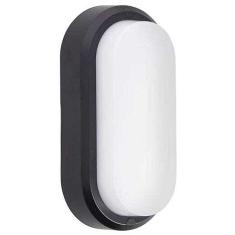 Luminaria LED rectangular negra para mamparo, 1500 lúmenes, CCT, blanco cálido, blanco neutro, blanco frío.