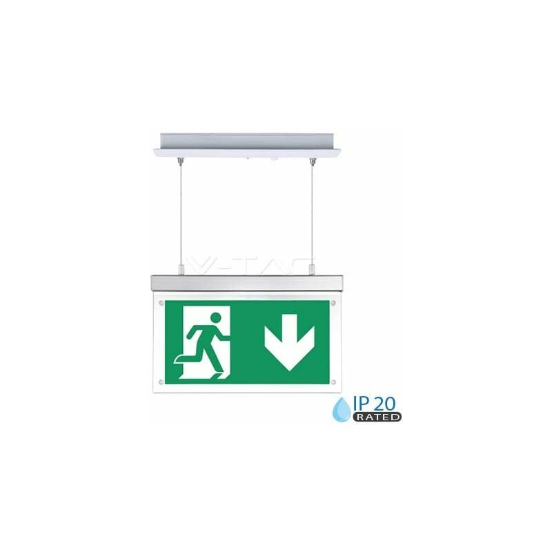 

Luminaria LED Salida de Emergencia Suspendida empotrable 12h charging 6000K 2W