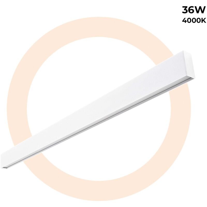 Barcelona Led - Luminaria Lineal led De Suspensión / Superficie 36W - Slim - - Blanco