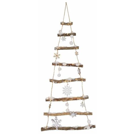 KAEMINGK BV Kaemingk Albero di Natale in Legno - Bianco Caldo - 100 cm
