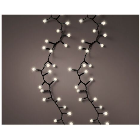 Lumineo Catena Luminosa 500 LED Cherry Bianco Caldo - 11 m - Cavo Nero