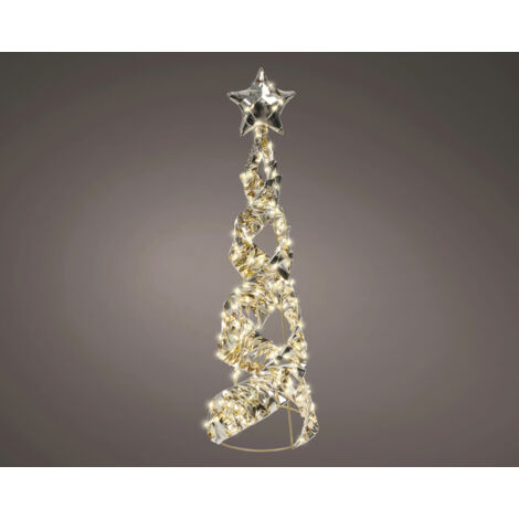 Lumineo LED Konus mit Timer Kunststoff Ø 16 x 60 cm warmweiß gold