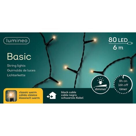 LUMINEO 600 cm 80 Lichter klassisch warm