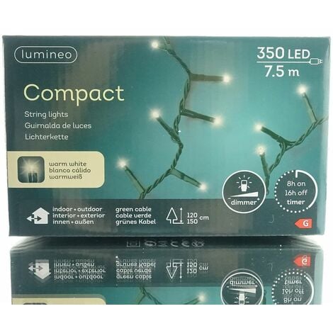 Lumineo LED Lichterkette Compact 750 cm 350 Lichter warmweiß