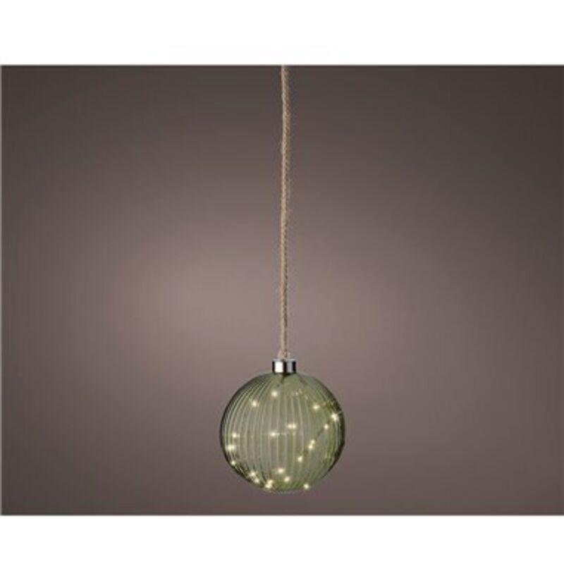 Lumineo Micro Led Kugel Für Innen Grün Warmweiß Ø 14 Cm 30 Led Hängedekoration