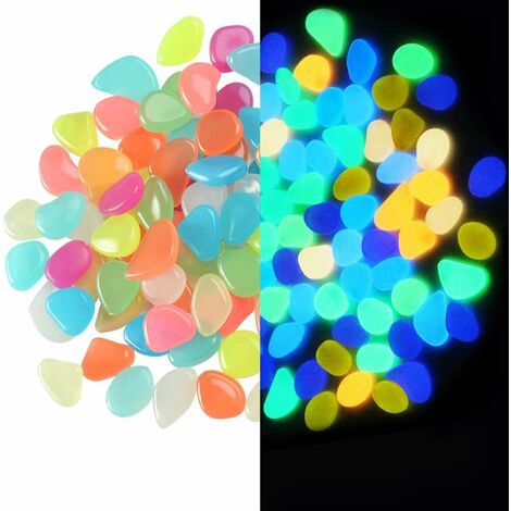 Lumineus Stone, Luminous Pebbles, Glow In The Dark Pebbles, Fluorescent Pebbles, Luminous Stone For Aquarium, Suitable For Decorative Vase, Micro Landscape, Mixed Colors