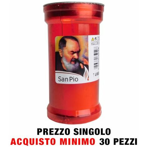 Lumini Votivi a Cera Rossi Senza Coperchio parapioggia di Varie