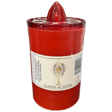 Lumino Votivo Elettronico Rosso 40 gg
