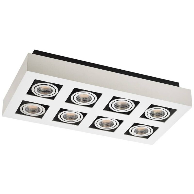 

Arcchio - Luminoso plafón LED Vince blanco de 8 focos