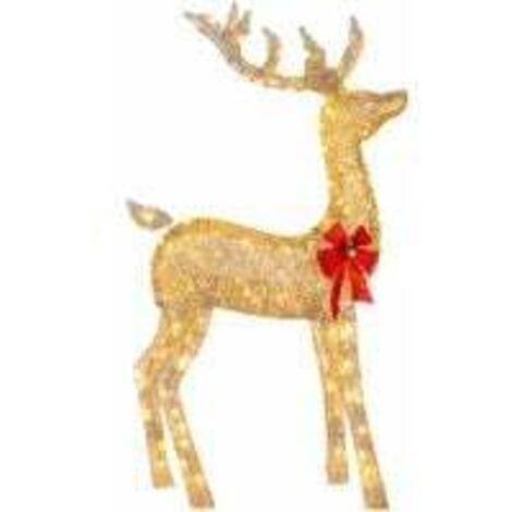 TONCHEAN Luminous Christmas Reindeer Luminous Figurine Christmas Outdoor Christmas Deer with LED Light Luminous Outdoor Christmas Decoration Luminous Christmas Decoration for Indoor Outdoor Garden
