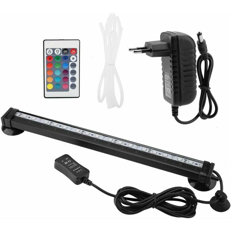 Lumière d'Aquarium led Poisson Lampe Tube Etanche Aquarium Couleur Lumière Submersible d'Aquariophilie (31cm eu Plug)