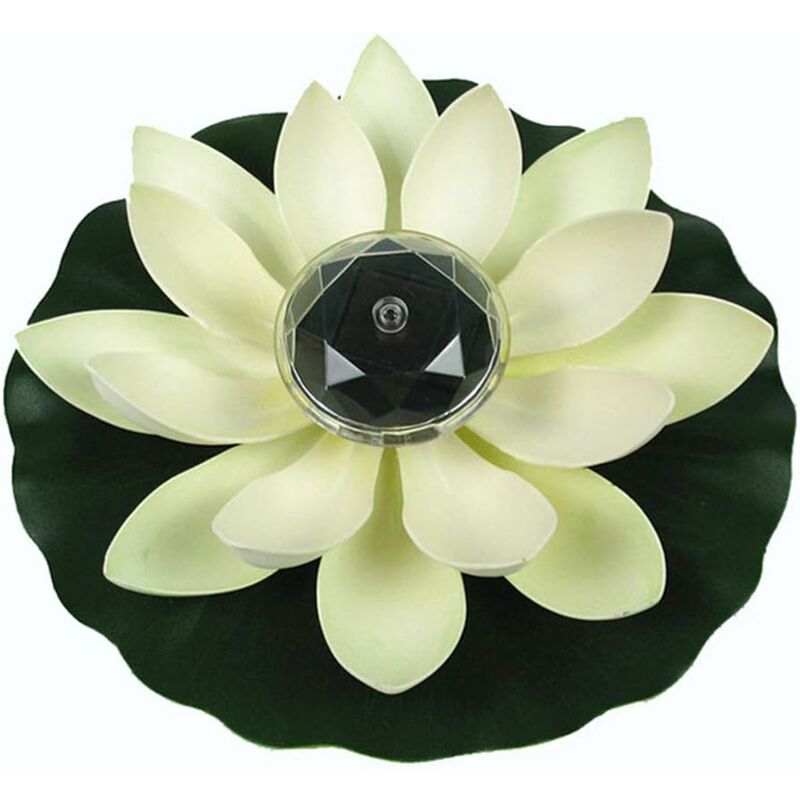 Aougo - Lumière de Lotus, décoration de Bassin Flottant Solaire Fleur de Lotus led changeant de Couleur de Fleurs Nuit Lampe de lumière pour Pool