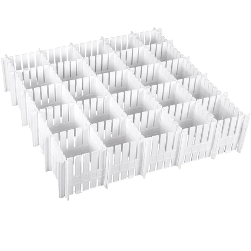 Hklffja - 12 Pcs Séparateurs de Tiroir, Organisateur de Tiroir Réglables, Grille Diviseur de tiroir en Plastique pour ranger les vêtements,