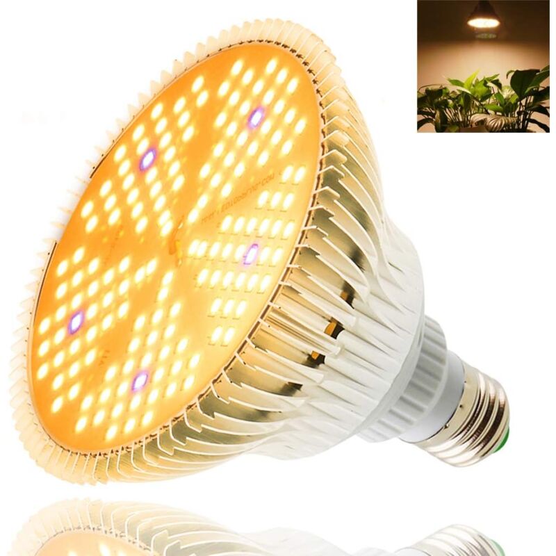 Lumière de plante 100W, lampe de plante à spectre complet 150 led, lampe de lampe de plante E27 pour plantes d'intérieur germination légumes fleurs