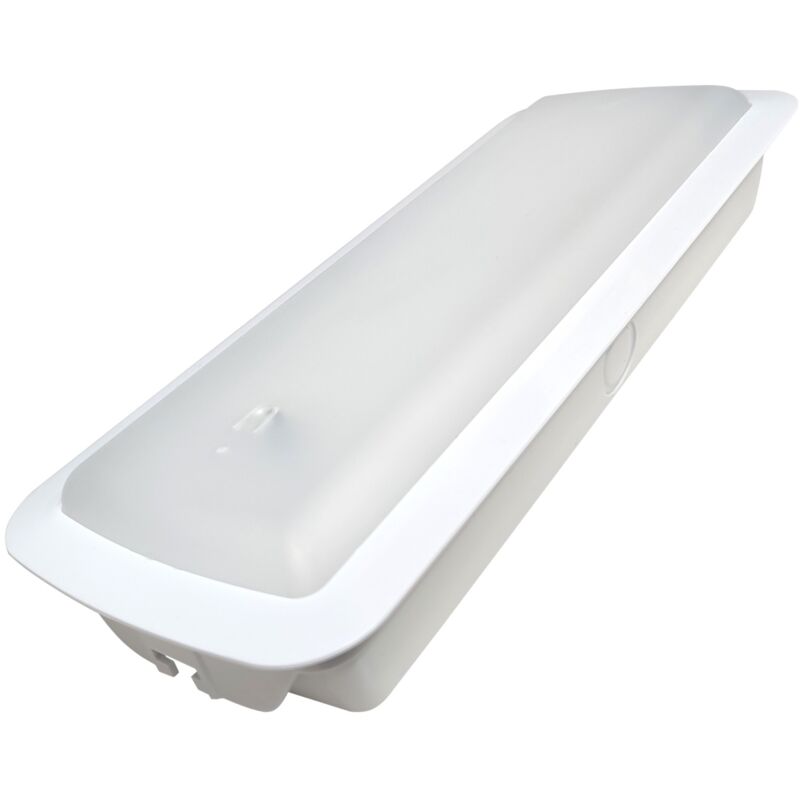 Lumière d'urgence led 3W 200LM. Fonction d'allumage permanent 7W. Encastrable ou Surface Blanc Froid 6500K - Lot de 1 u.
