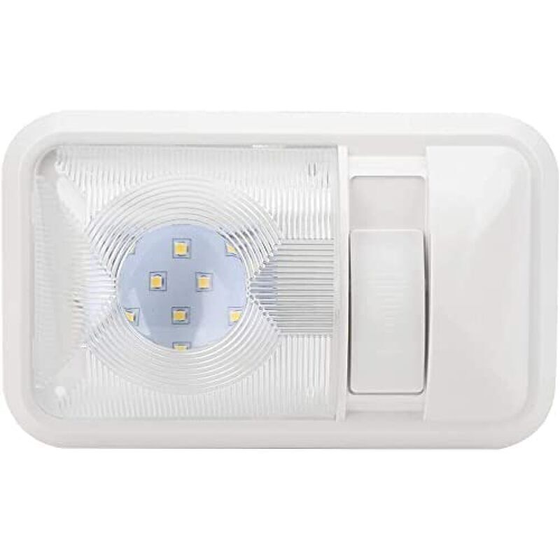 Lumière intérieure LED 12 V, plafonnier, double lumière blanche naturelle avec interrupteur pour camping-car, camping-car et bateau.