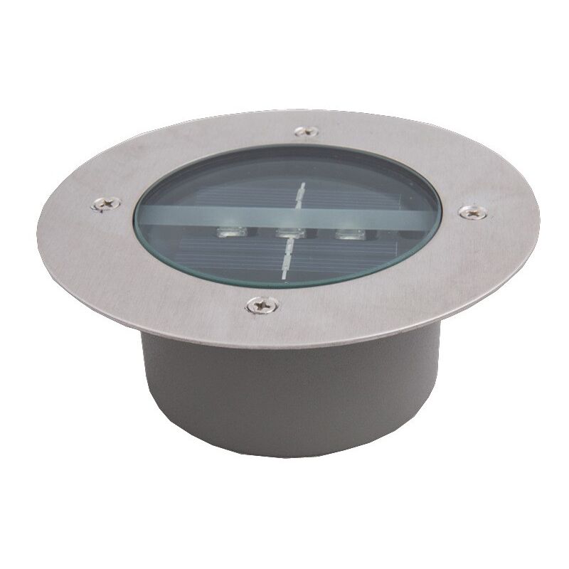 Lumière Solaire Extérieur, 4 Pack 3 led Spot Lampe Solaire Jardin, Etanche IP65, Pelouse Lumière Decorative Pour Chemin Terrace Jardin Allée (Rond,